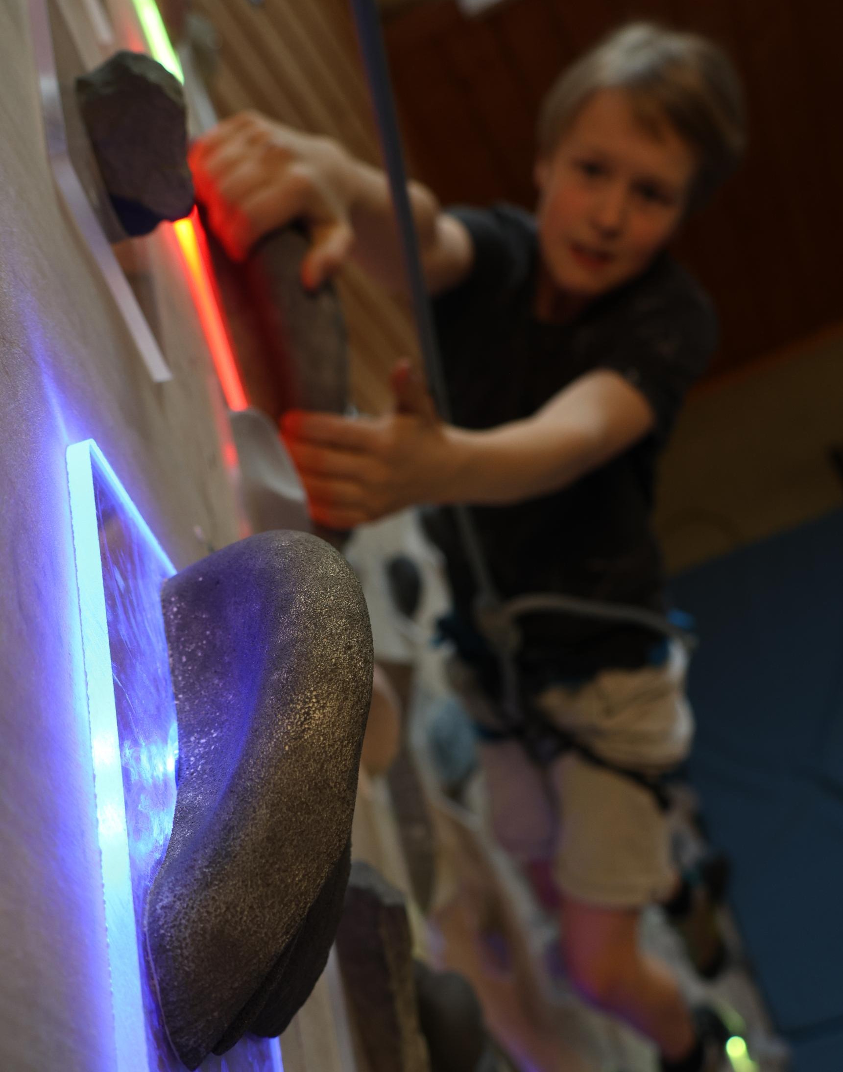 Kinder erleben die Flashwall im Einsatz